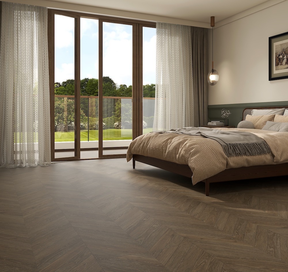 Gạch 60x120 tạo cảm giác liền mạch cho không gian phòng ngủ từ Divo Ceramica